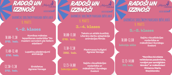 Pavasara darbnīcas Pavasara darbnīcas