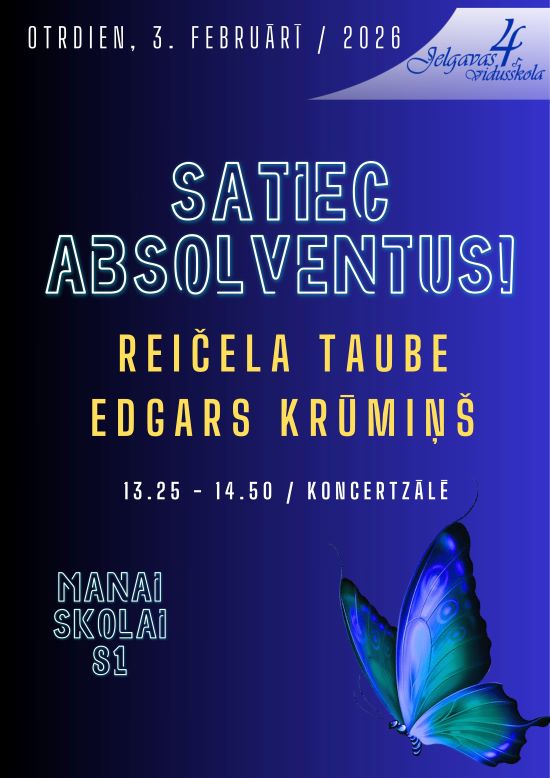 Satiec absolventus - Edgaru Krūmiņu un Reičelu Taubi